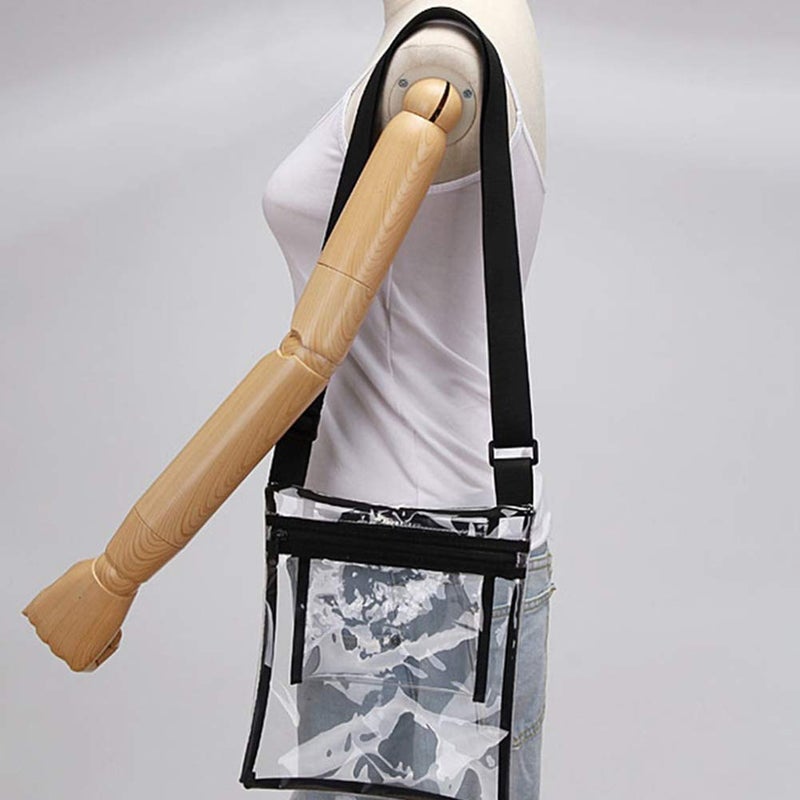 Emoly Clear Crossbody Purse Bag, Stadium Approved Bag with Extra Inside Pocket and Adjustable Shoulder Strap for Work, School, Concert, Sports Games (Blue) - Image 2